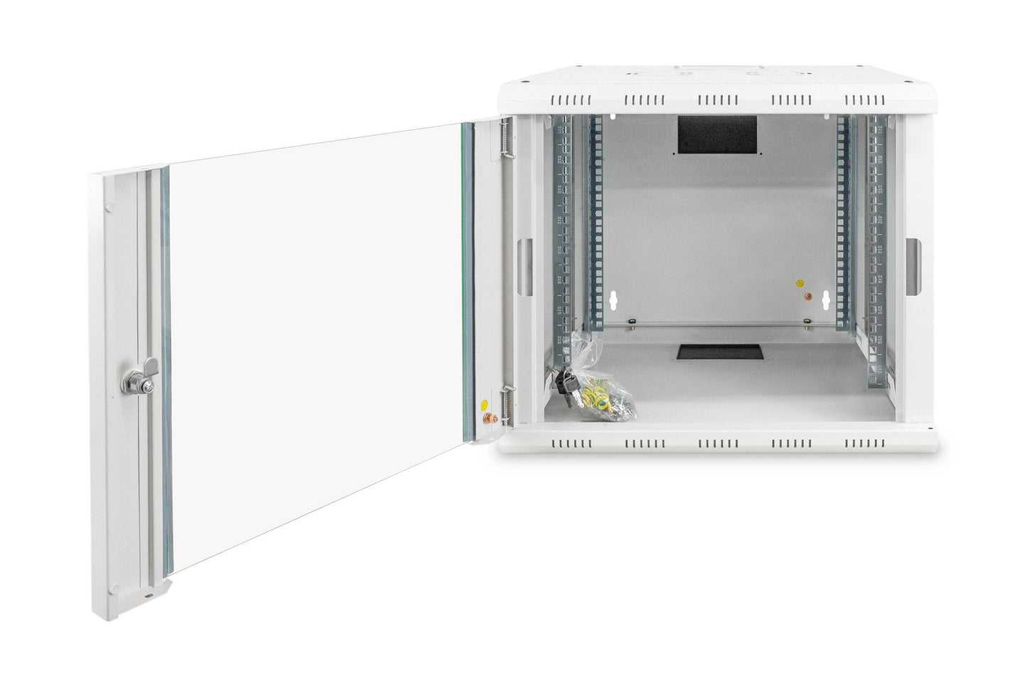 9U wandkast, Unique 600x450x509 mm, kleur grijs (RAL 7035)