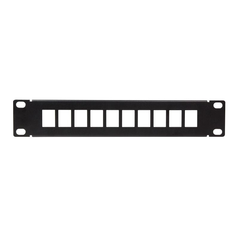 Patchpaneel voor Keystonejack 10 poorten 10 inch Zwart