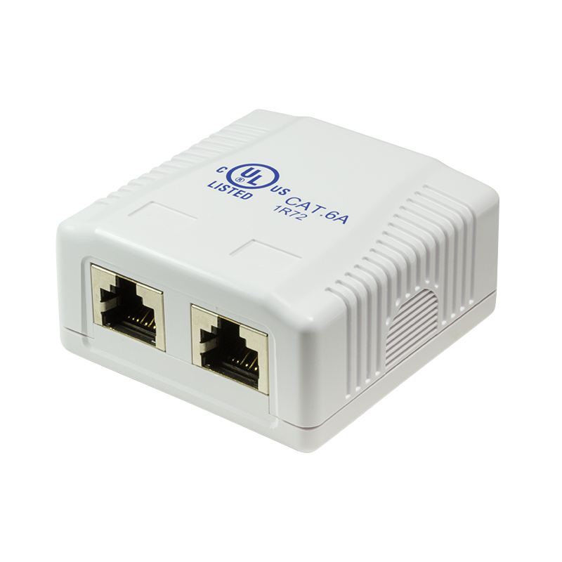 CAT6a opbouwdoos 2x RJ45 STP