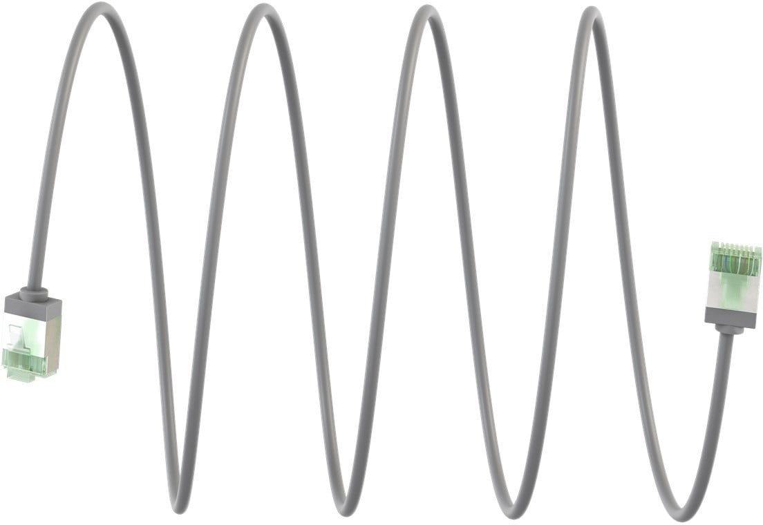 Ultraflexibele 0,15 M CAT 8.1-patchkabel, slank, U/FTP, grijs