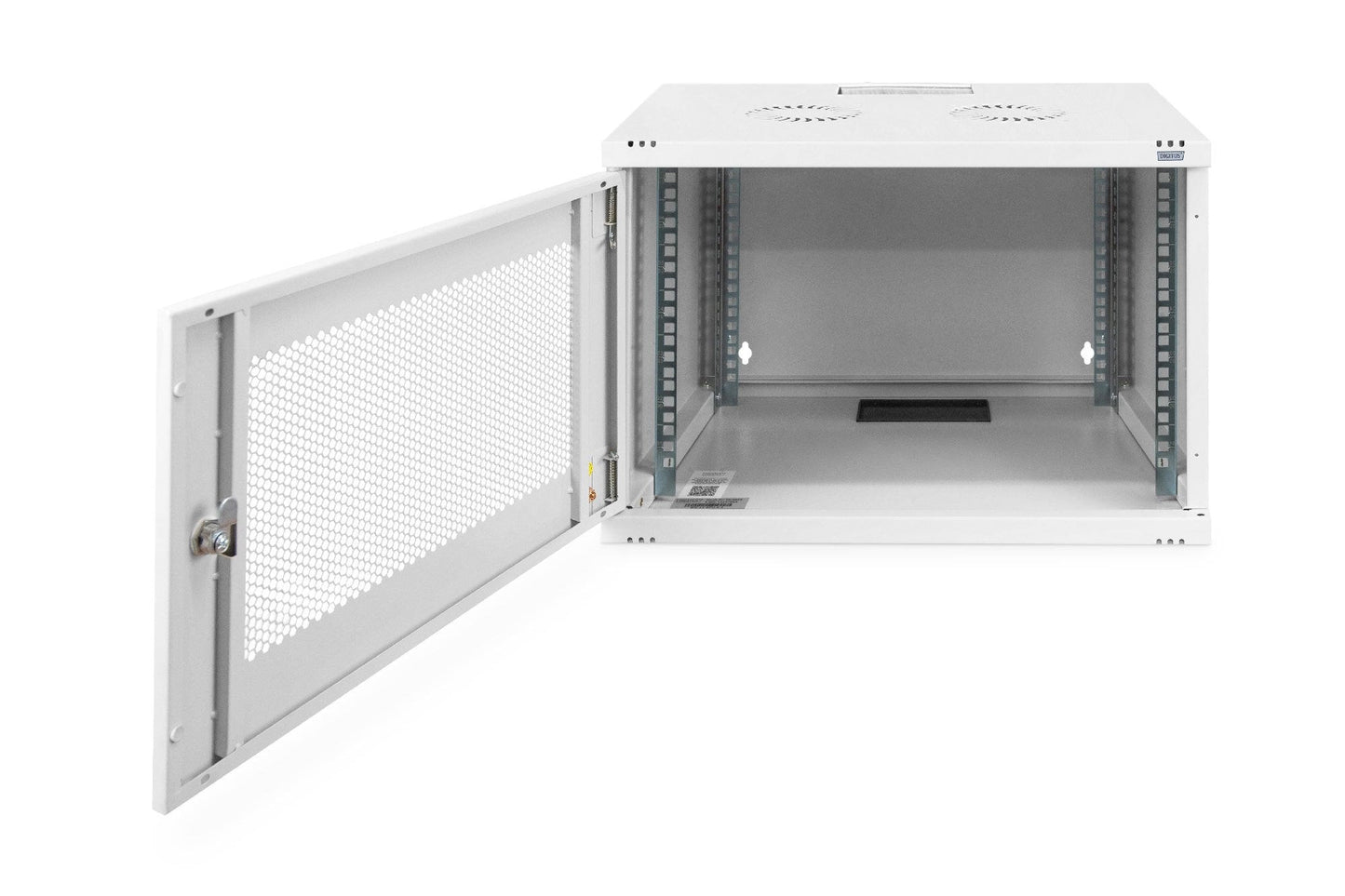 7U wandkast, SOHO, ongemonteerd 540x400x370 mm, geperforeerde frontdeur, grijs