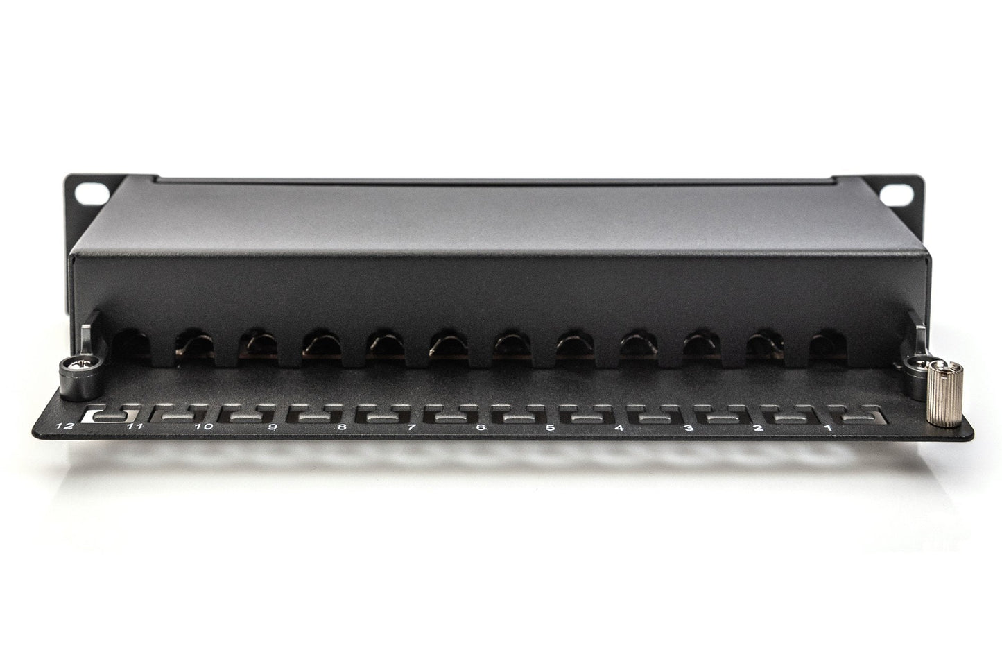 Cat6A 12-poorts patchpaneel 10" rack RAL 9005