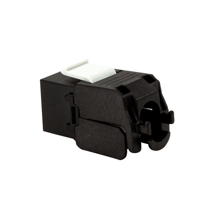 CAT6a keystone jack RJ45 UTP toolless zwart