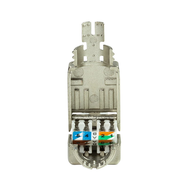 CAT8.1 Toolless Connector RJ45 - STP voor soepele en stugge kabel