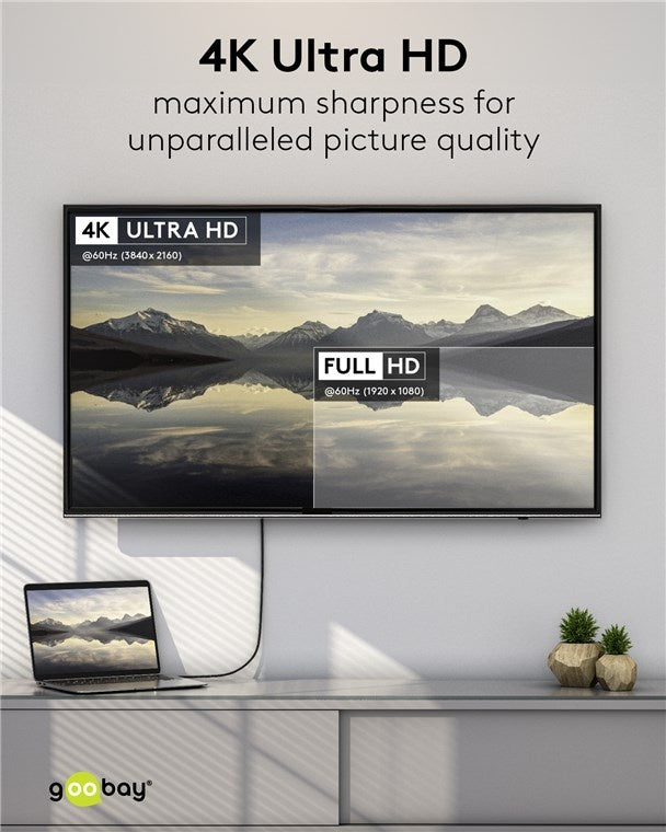 DisplayPort™ naar HDMI™-kabel, 4K @ 60 Hz 2M