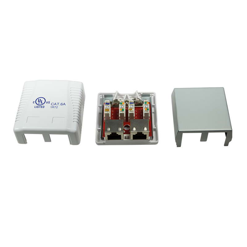 CAT6a opbouwdoos 2x RJ45 STP
