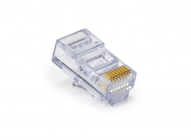 Doorsteek CAT5e UTP Connector 100 stuks EZ-RJ45 voor soepele en stugge kabel