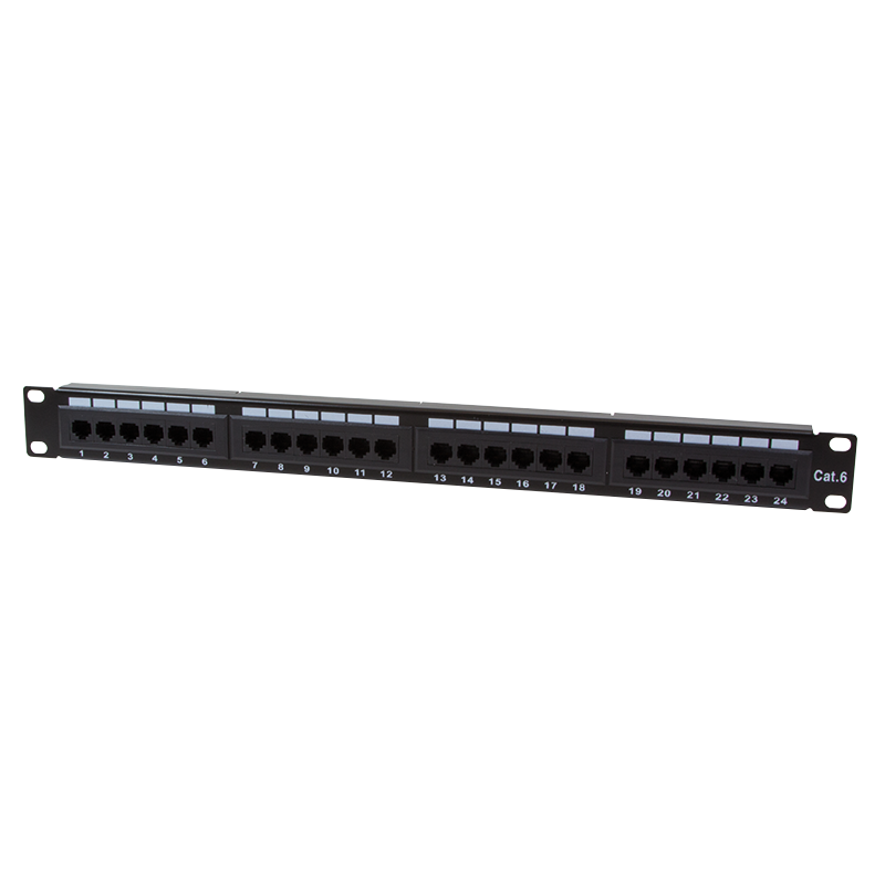 Patchpanel 24 Poorts CAT6 RJ45