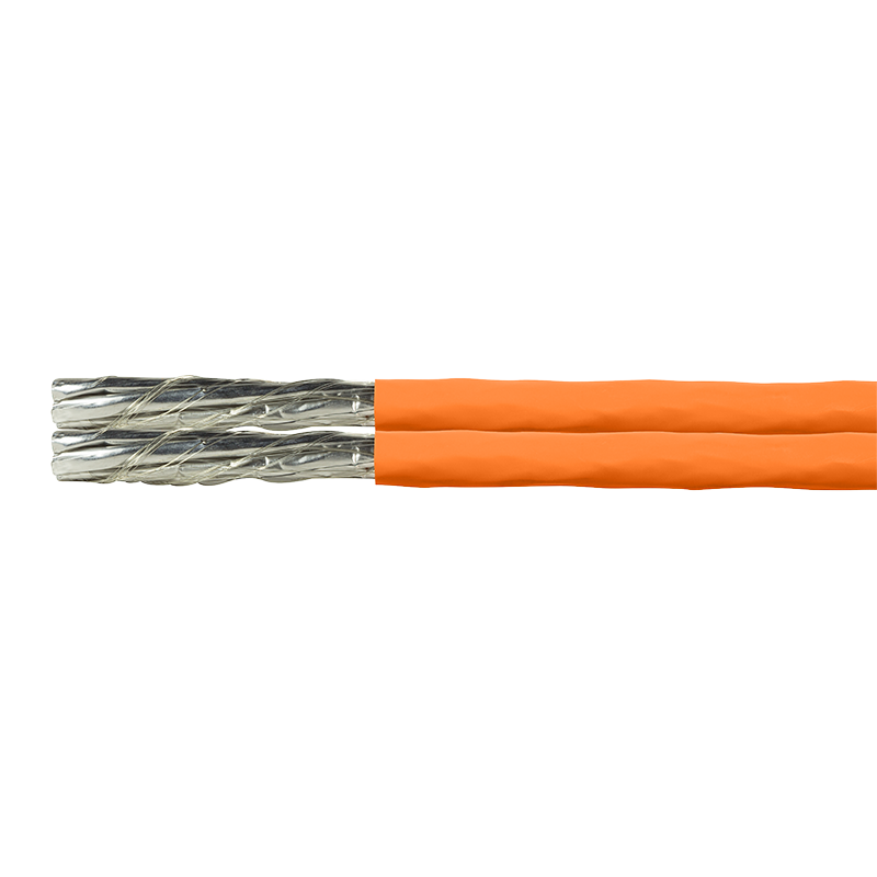 S/FTP CAT7 duplex netwerkkabel stug 500M 100% koper oranje
