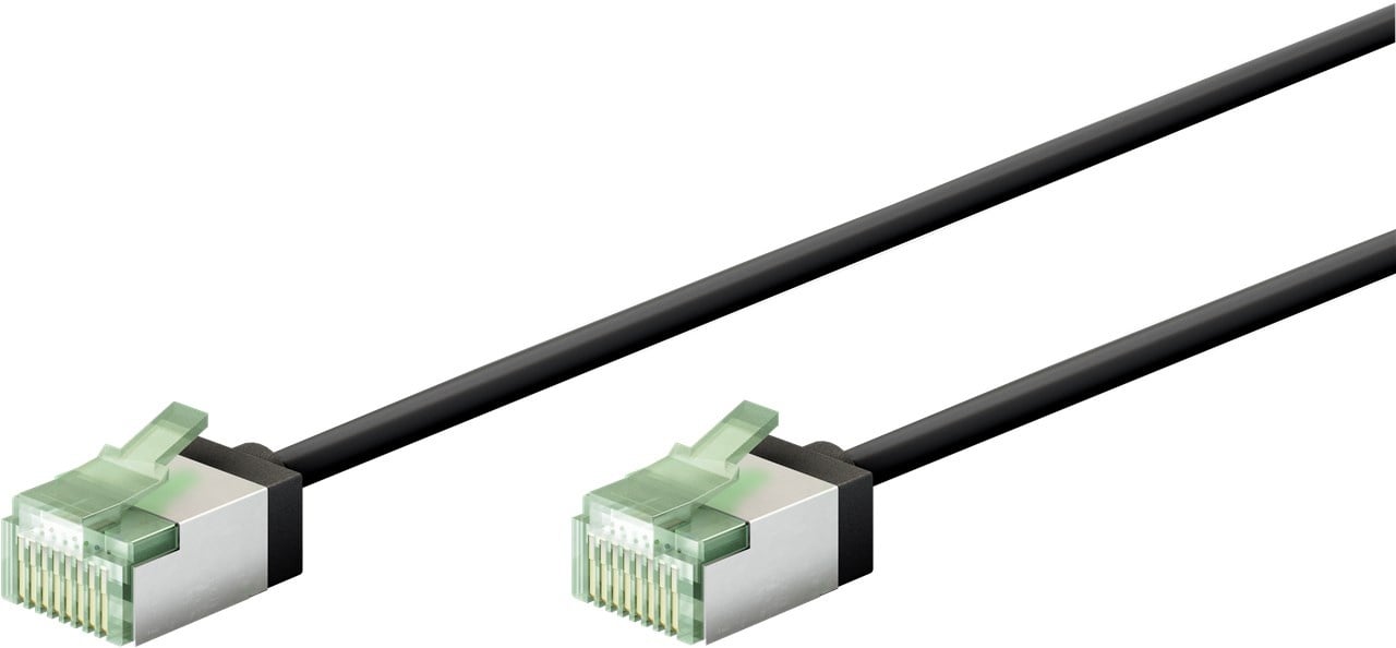 Ultraflexibele 0,15M CAT 8.1-patchkabel, slank, U/FTP, zwart