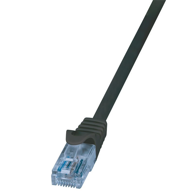 CAT6a U/UTP zwart 0.25M CCA