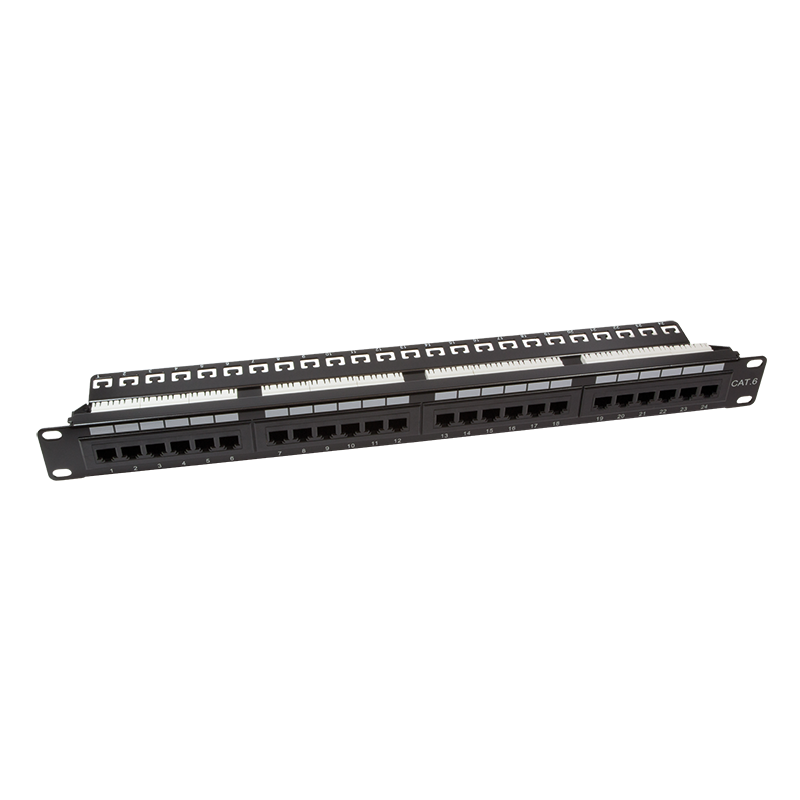 CAT6 24 poorts patchpanel met backbar
