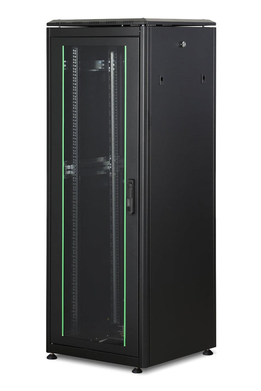 32U Patchkast 600x600x1609 mm (BxDxH) zwart