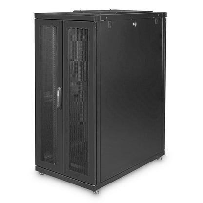 26U serverkast met geperforeerde deuren 600x1000x1340mm (BxDxH) zwart