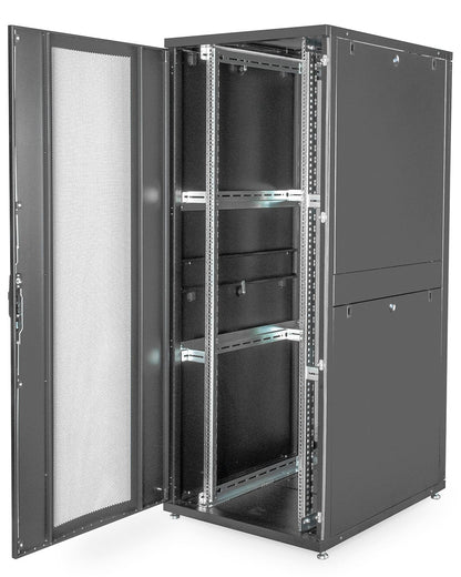 42U serverkast met geperforeerde deuren 800x1000x2050mm (BxDxH) zwart