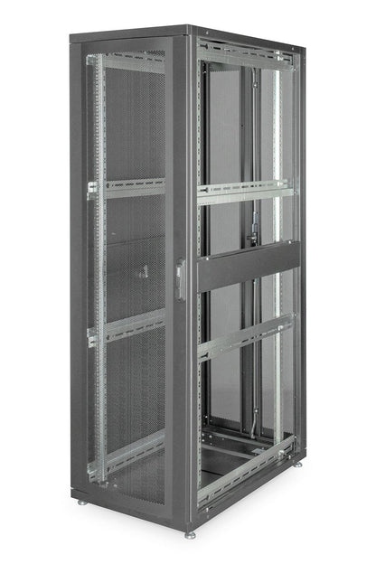 42U serverkast met geperforeerde deuren 600x1000x2050mm (BxDxH) zwart