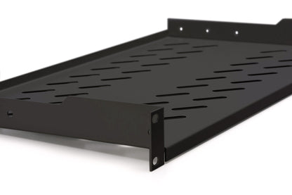 1U legbord 250mm voor kasten vanaf 400mm diepte max. 15 kg zwart