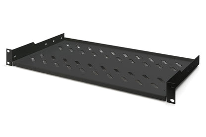 1U legbord 250mm voor kasten vanaf 400mm diepte max. 15 kg zwart