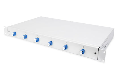 Glasvezel patchpaneel gemonteerd 6 poorten LC OS2