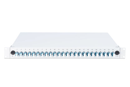 Glasvezel patchpaneel gemonteerd 24 poorten LC OS2
