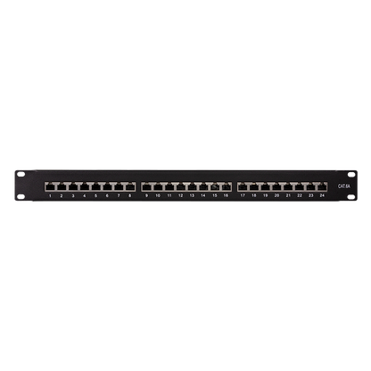 Patchpanel 24 Poorts CAT6a RJ45 volledig afgeschermd