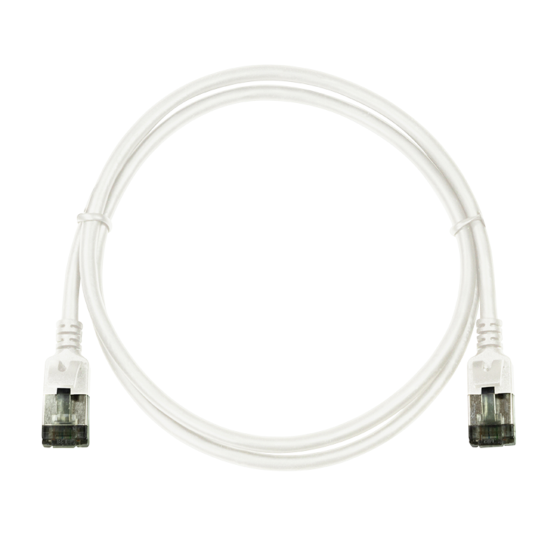 CAT6a U/FTP Ultraflex, 100% koper, wit, 0.3M