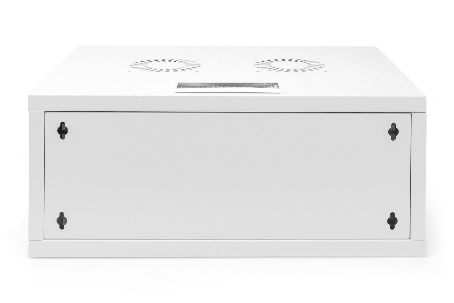 4U wandkast, SOHO, ongemonteerd 540x400x241 mm, volledig glazen frontdeur, grijs