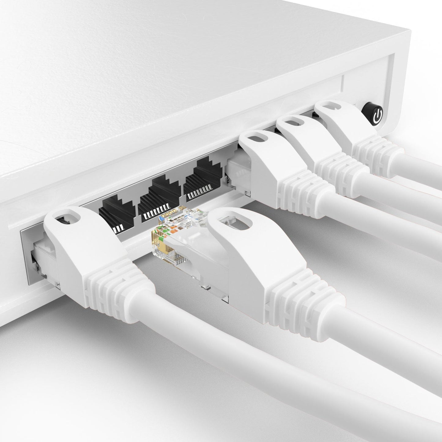 Cat6 7.5M wit UTP kabel