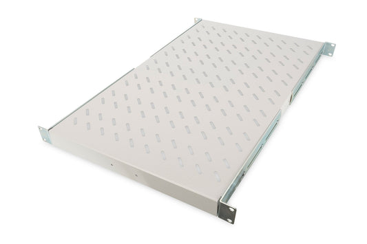 1U verstelbaar legbord voor kasten vanaf 1000mm diepte max. 100 kg grijs