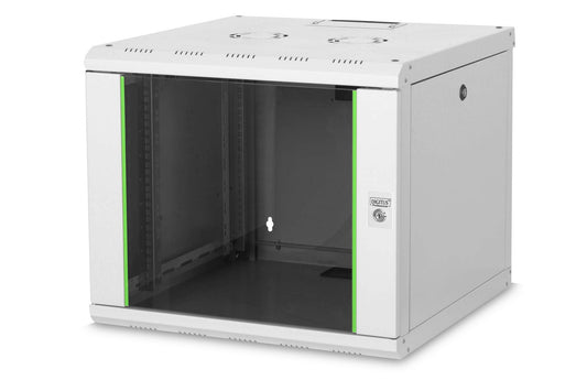 9U wandkast, Unique 600x600x509 mm, kleur grijs (RAL 7035)