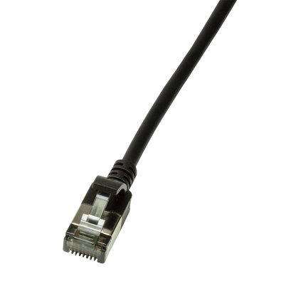 CAT6a U/FTP Ultraflex, 100% koper, zwart, 2M