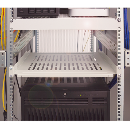 1U legbord voor serverkasten van 450mm diepte grijs