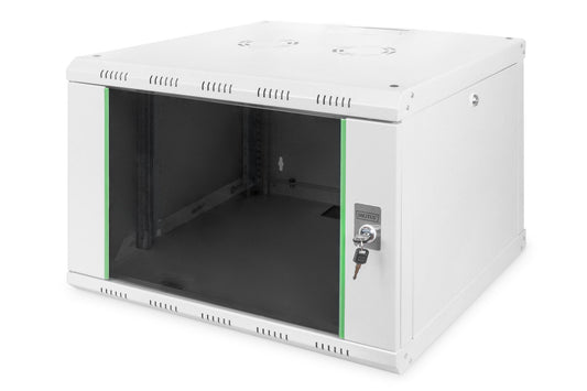 7U wandkast, Unique 600x600x420 mm, kleur grijs (RAL 7035)