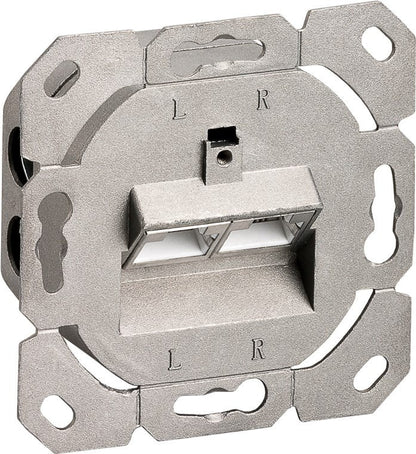 Combi Inbouw + opbouwdoos wit CAT6a 2x RJ45 afgeschermd LSA 3.5 cm diep