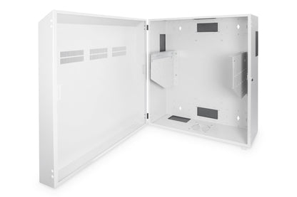 Wandkast, slank 800x640x309 mm, 6U verticaal, kleur grijs (RAL 7035)