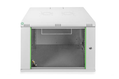 7U wandkast, Dynamic Basic 600x600x389 mm, kleur grijs (RAL 7035)