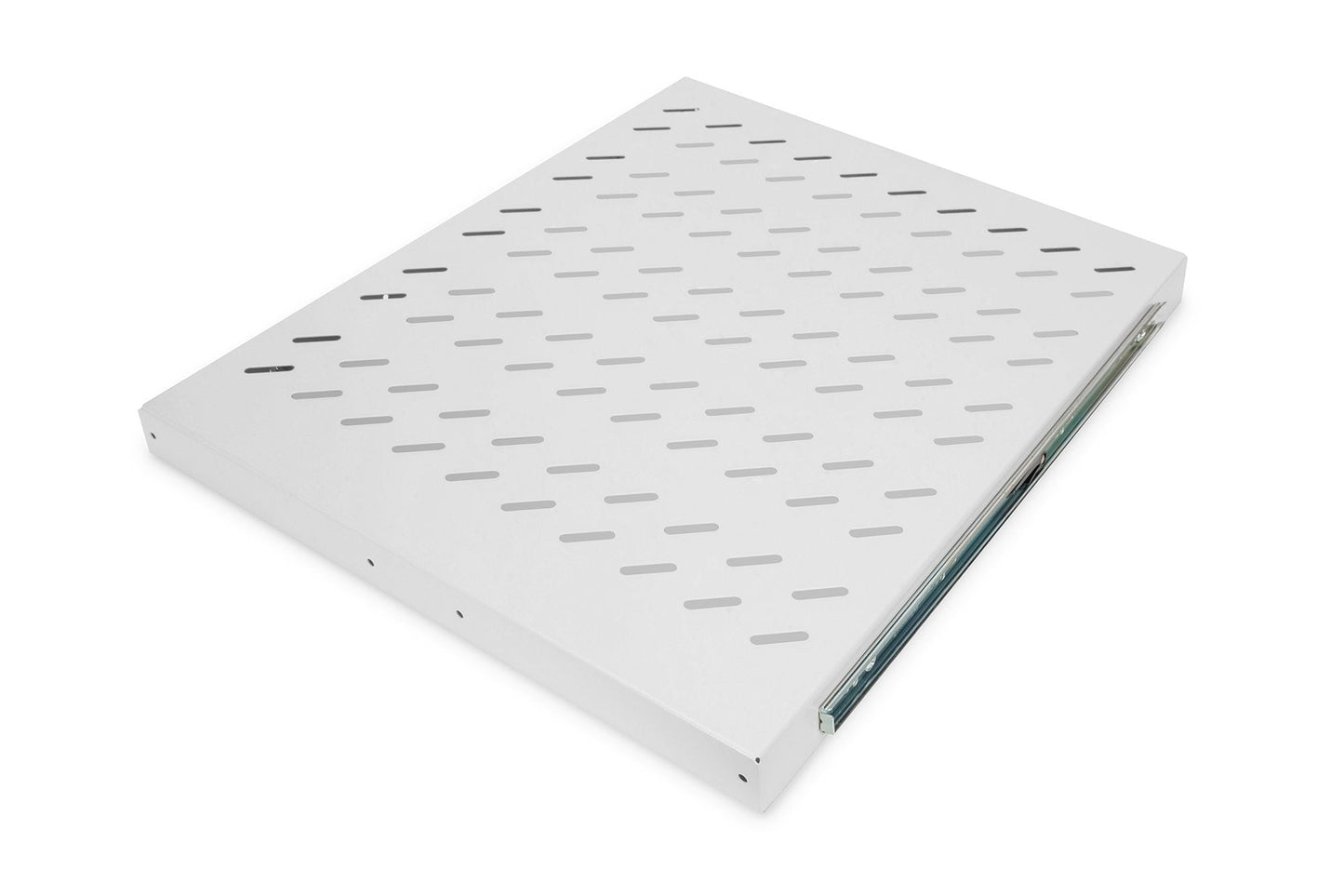 1U uitschuifbaar legbord voor 800 mm diepe rekken 40x484x568 mm, tot 25 kg, grijs (RAL 7035)