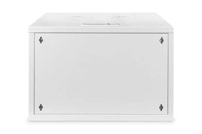 7U wandkast, SOHO, ongemonteerd 540x400x370 mm, volledig glazen voordeur, grijs
