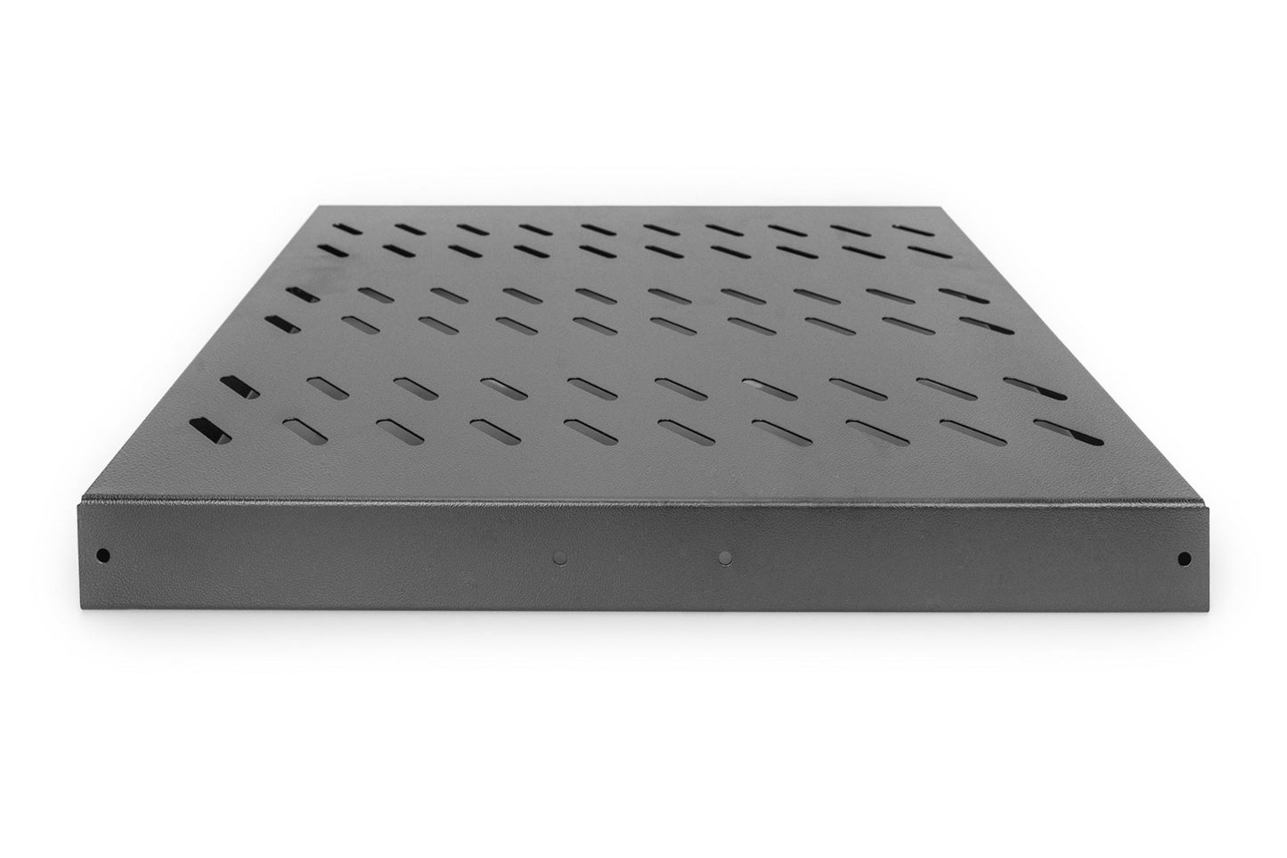 1U uitschuifbaar legbord voor 600 mm diepe rekken 40x485x368 mm, tot 25 kg, zwart (RAL 9005)