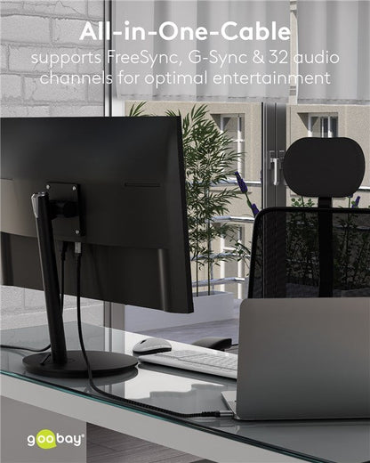 DisplayPort™ Kabel, 8K @ 60 Hz 2M