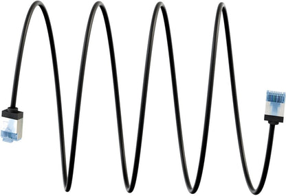 Ultraflexibele 0,50 M CAT 6A-patchkabel, slank, U/FTP, zwart