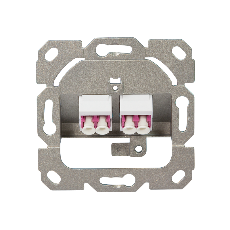 Glasvezel inbouwdoos faceplate 2-voudig