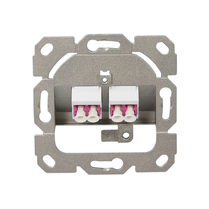 Glasvezel inbouwdoos faceplate 2-voudig