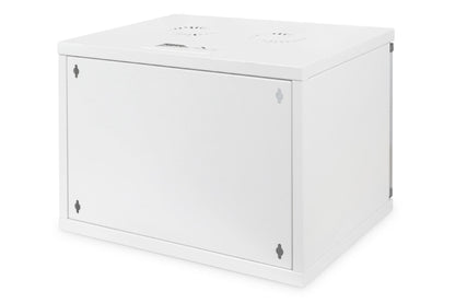 7U wandkast, SOHO, ongemonteerd 540x400x370 mm, volledig glazen voordeur, grijs