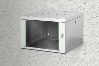 7U wandkast, Unique 600x600x420 mm, kleur grijs (RAL 7035)