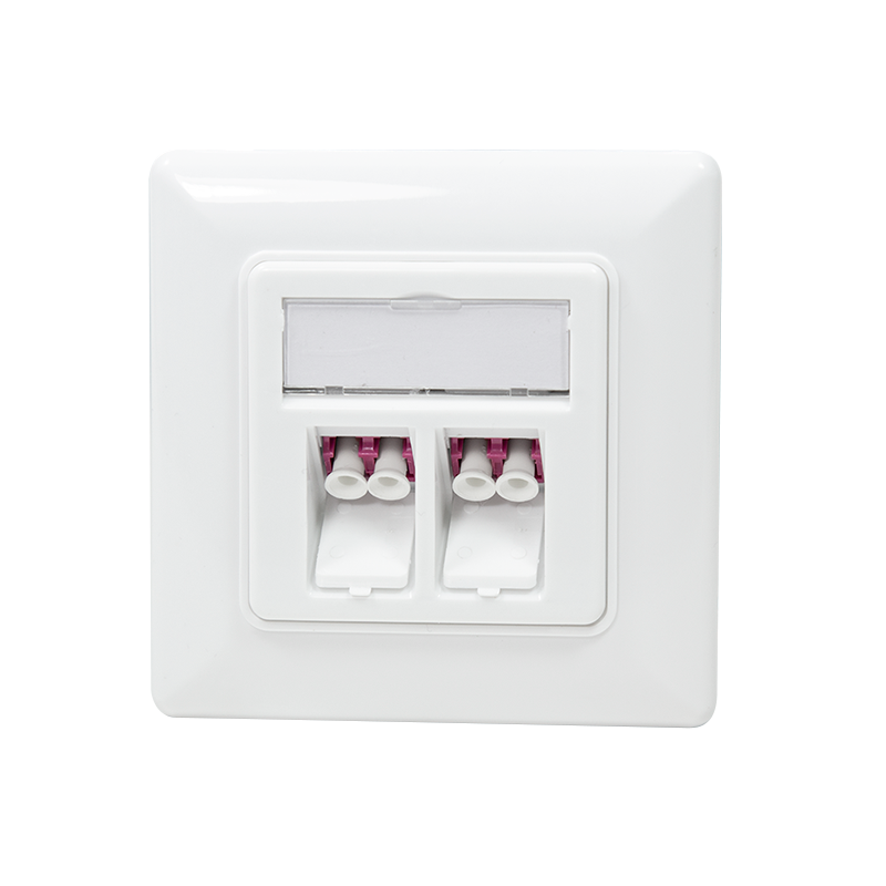 Glasvezel inbouwdoos faceplate 2-voudig
