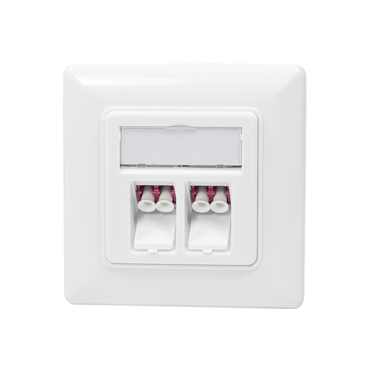 Glasvezel inbouwdoos faceplate 2-voudig