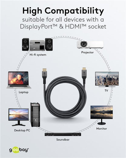 DisplayPort™ naar HDMI™-kabel, 4K @ 60 Hz 3M