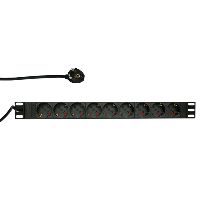 BASIC 9 voudige stekkerdoos voor 19 inch serverkasten