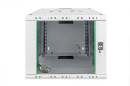 9U wandkast, Unique 600x450x509 mm, kleur grijs (RAL 7035)